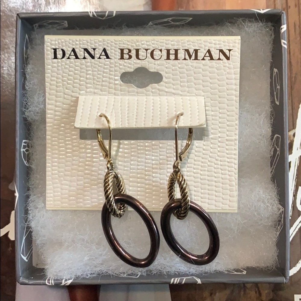 Dana Buchman Metal Two Tone Earrings